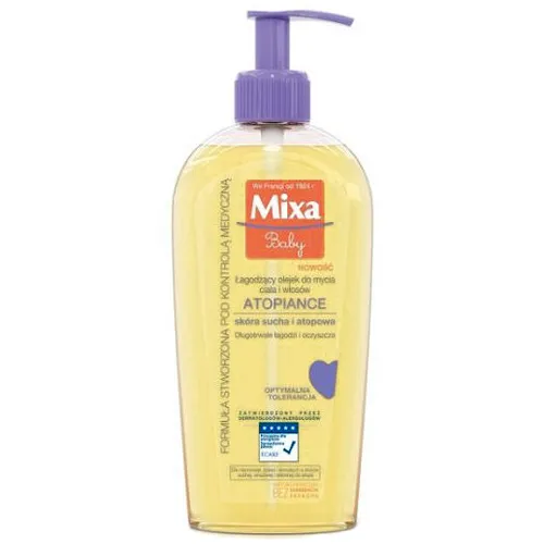 Mixa Baby, Atopiance, Łagodzący olejek do mycia ciała i włosów
