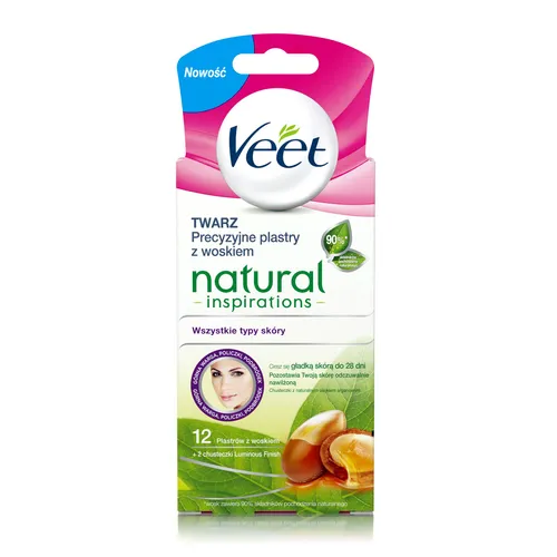 Veet Natural Inspirations, Argan Oil (Plastry do depilacji twarzy z olejkiem arganowym)