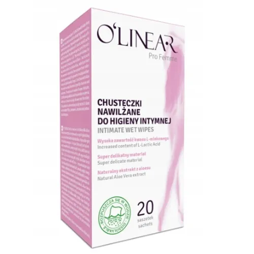 O'linear Pro Femme, Intimate Wet Wipes (Chusteczki nawilżane do higieny intymnej) - 1