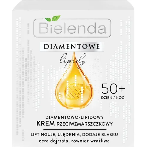 Bielenda Diamentowe Lipidy, Diamentowo-lipidowy krem przeciwzmarszczkowy na dzień i na noc 50+