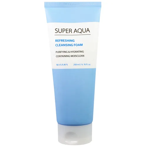 Missha Super Aqua, Refreshing Cleansing Foam (Pianka oczyszczająca do twarzy)
