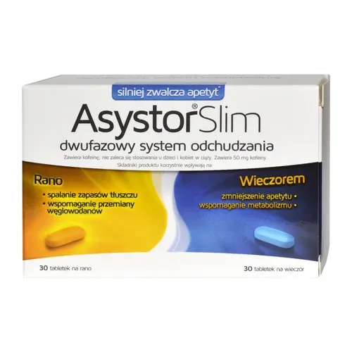 Aflofarm Farmacja Polska Asystor Slim, Tabletki Dwufazowy system odchudzania