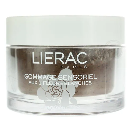 Lierac Sensorielle, Gommage Sensoriel Aux 3 Fleurs Blanches (Zmysłowy peeling do ciała z ekstraktami z trzech białych kwiatów)