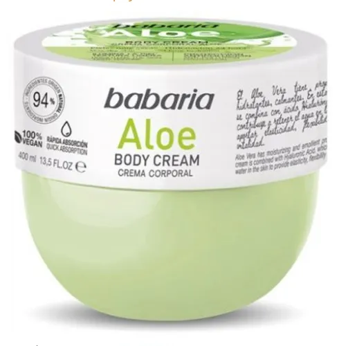 Babaria Natural Cosmetics Body Cream Aloe (Krem do ciała z aloesem i kwasem hialuronowym)