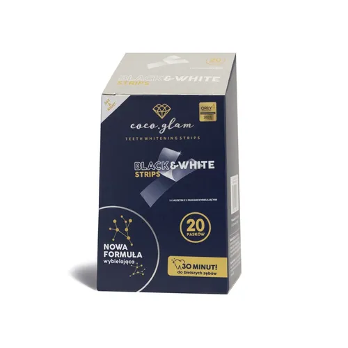 Coco Glam Teeth Whitening Strips Black & White (Paski wybielające)
