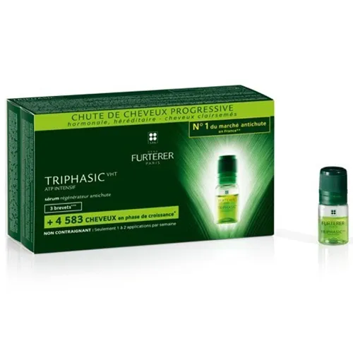 Rene Furterer Triphasic VHT, Serum Regenerateur Antichute (Serum zapobiegające hormonalnemu wypadaniu włosów w ampułkach)