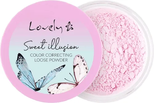 Lovely Is a Butterly, Sweet Illusion Color Correcting Powder Pink (Puder do twarzy sypki)