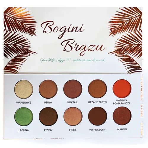 Glam Shop GlamBOX, Edycja III Bogini Brązu, Paleta 10 cieni do powiek