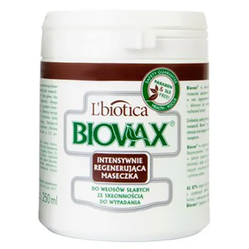 L'biotica Biovax Intensywnie regenerujaca maseczka do włosów słabych ze skłonnością do wypadania