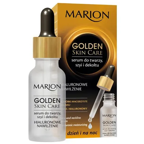 Marion Golden Skin Care, Serum do twarzy, szyi i dekoltu ` Hialuronowe nawilżenie` - 2