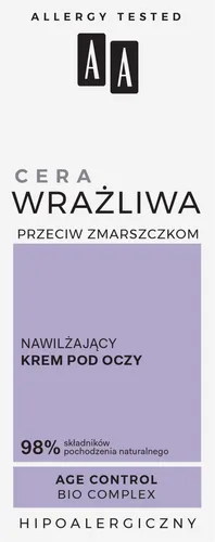 AA Cera Wrażliwa Przeciw Zmarszczkom, Nawilżający krem po oczy - 2