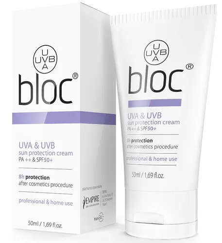 Empire Pharma Bloc UVA & UVB, Sun Protection Cream PA ++ SPF 50+ (Krem chroniący przed szkodliwym działaniem promieni słonecznych)