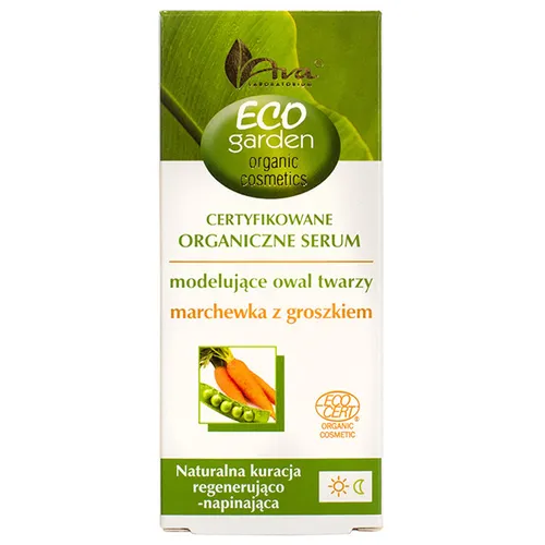 Laboratorium Kosmetyczne AVA Eco Garden, Certyfikowane organiczne serum modelujące owal twarzy z marchewką z groszkiem