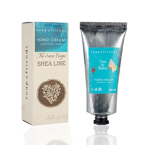 Soap & Friends Shea Line, Time for Baltic Hand Cream (Krem do rąk z masłem shea i bursztynem)