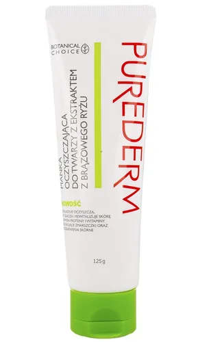 Purederm Botanical Choice, Pianka oczyszczająca do twarzy z ekstraktem z brązowego ryżu