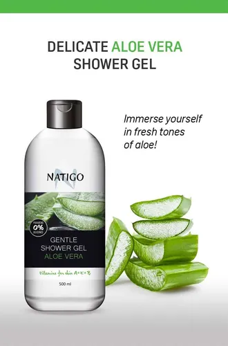 Natigo by nature Gentle Shower Gel Aloe Vera (Delikatny żel pod prysznic `Aloes`) - 2