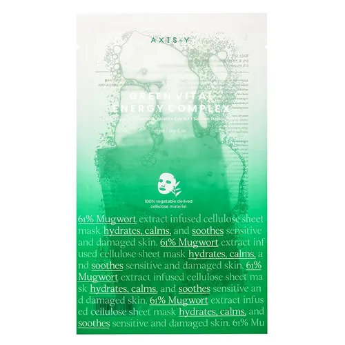 Axis-Y Green Vital Energy Complex Sheet Mask (Witalizująca maska do twarzy w płachcie) - 1