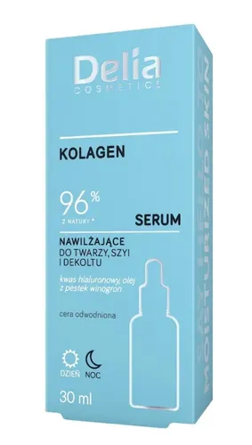Delia Collagen Hydrating Serum (Serum nawilżajace do twarzy, szyi i dekoltu 96% natury) - 2