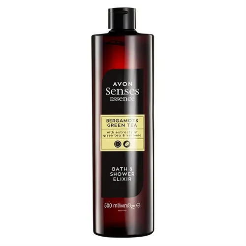 Avon Senses, Essence Bergamot & Green Tea Bath & Shower Elixir (Eliksir do kąpieli i pod prysznic Bergamotka i Zielona Herbata)