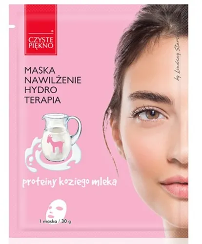 Czyste Piękno Maska w płacie `Nawilżenie, hydro terapia - proteiny koziego mleka`