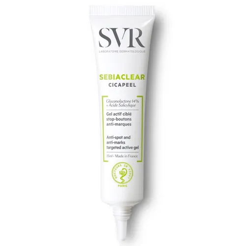 SVR Sebiaclear, Cicapeel, Gel Actif Cible Stop-Boutons 24h Anti-Marques (Żel punktowy)