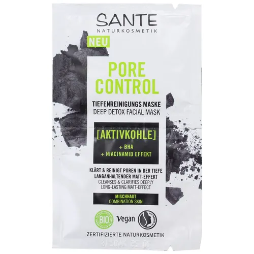 Sante Naturkosmetik Pore Control, Deep Detox Facial Mask (Maska głęboko oczyszczająca)
