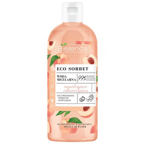 Bielenda Eco Sorbet, Woda micelarna nawilżająco-odświeżająca `Brzoskwinia`