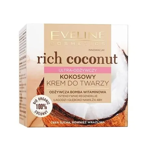 Eveline Cosmetics Rich Coconut, Ultra-odżywczy kokosowy krem do twarzy