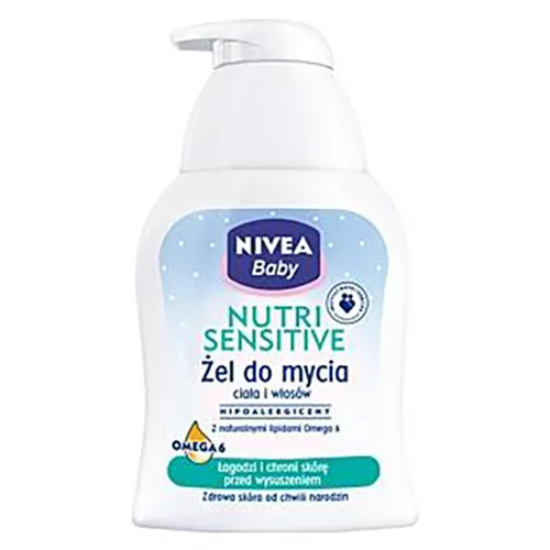 Nivea Baby, Nutri Sensitive, Żel do mycia twarzy, ciała i włosów (stara wersja)