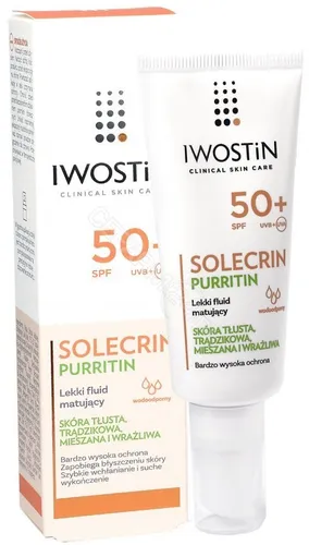 Iwostin Solecrin Purritin, Lekki fluid matujący SPF 50+