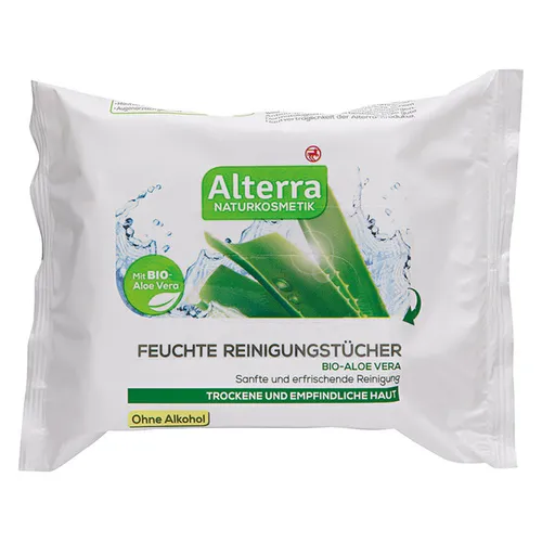 Alterra Bio - Aloe Vera, Feuchte Reinigungstücher (nowa wersja) (Chusteczki do demakijażu z aloesem)
