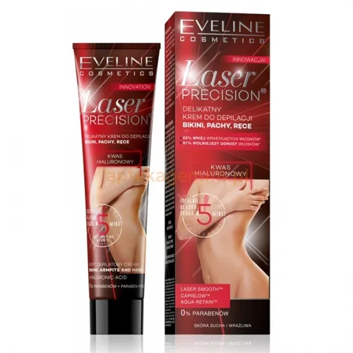 Eveline Cosmetics Laser Precision, delikatny krem do depilacji - bikini, pachy, ręce
