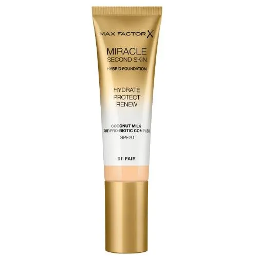 Max Factor Miracle Second Skin Hybrid Foundation, Hydrate Protect Renew SPF 20 (Podkład nawilżający z filtrem) - 1