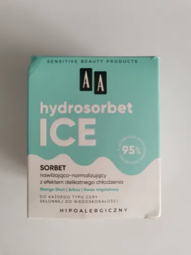 AA Hydrosorbet Ice, Sorbet nawilżająco-normalizujący z efektem delikatnego chłodzenia