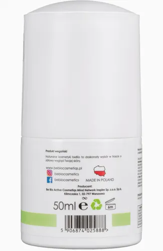 beBIO Naturalny dezodorant roll-on `Bambus i trawa cytrynowa` - 3