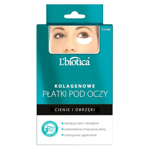 L'biotica Kolagenowe płatki pod oczy redukujące cienie i obrzęki