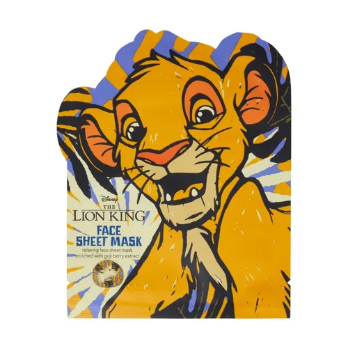 Topbrands Disney The Lion King, Relaxing Face Sheet Mask (Maska w płachcie z wyciągiem z jagód goji)