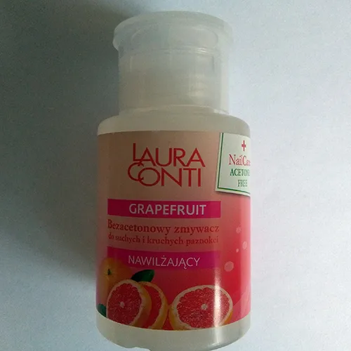 Laura Conti Nail Care, Bezacetonowy zmywacz do suchych i kruchych paznokci nawilżający - 1