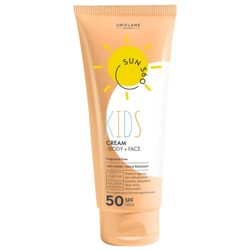 Oriflame Sun 360 Kids, Cream Body + Face SPF 50 (Krem do opalania dla dzieci SPF 50)