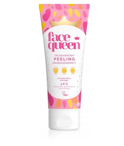 Face Queen Truskawkowy peeling drobnoziarnisty `Truskawka i Mango`