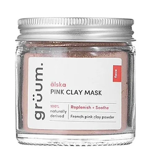 Gruum Alska Pink Clay Face Mask (Kojąca maska do twarzy z różową glinką)