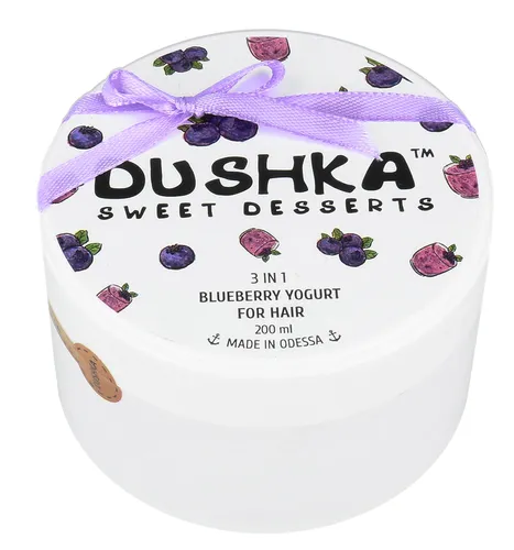 Dushka Cosmetics Jogurt do włosów jagodowy do włosów suchych i zniszczonych