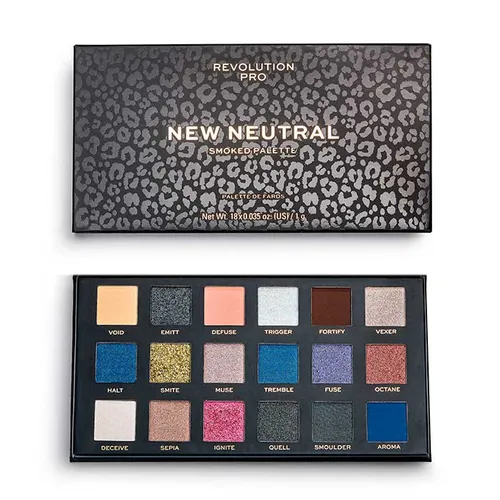 Revolution Pro New Neutral Smoked Eyeshadow Palette (Paleta 18 cieni do powiek) - 1