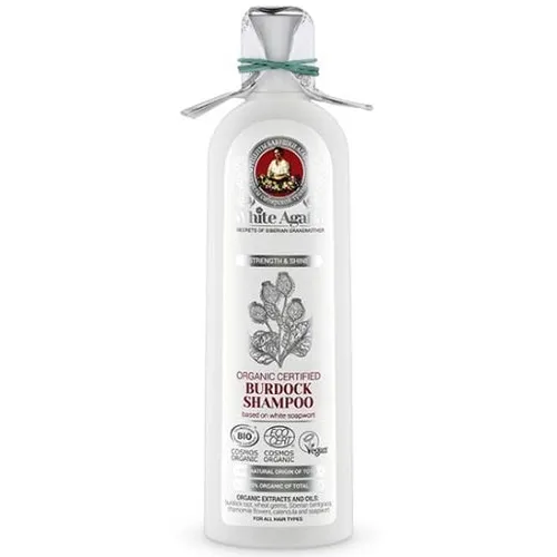 Receptury Babuszki Agafii White Agafia, Organic Certified Burdock Shampoo (Biała Agafia, Organiczny szampon łopianowy do każdego rodzaju włosów)
