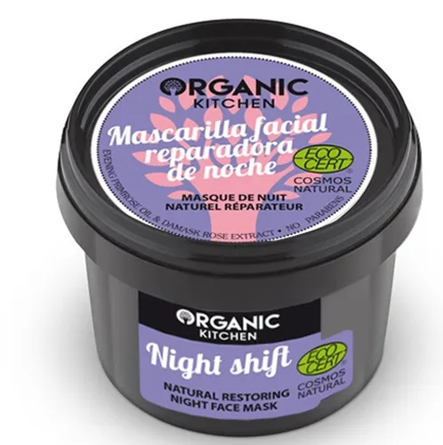 Organic Kitchen Night Shift, Natural Restoring Night Face Mask (Naturalna regeneracyjna nocna maska do twarzy `Nocna zmiana`)