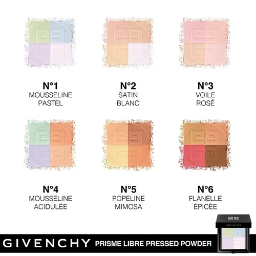 Givenchy Prisme Libre Pressed Powder (Utrwalający, matujący i korygujący puder prasowany) - 2