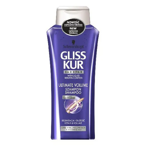Schwarzkopf Gliss Ultimate Volume, Szampon regenerujący i nadający objętość