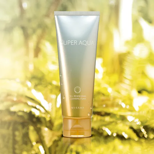 Missha Super Aqua Cell Renew Snail, Cleansing Foam (Oczyszczająca pianka ze śluzem ślimaka) - 2