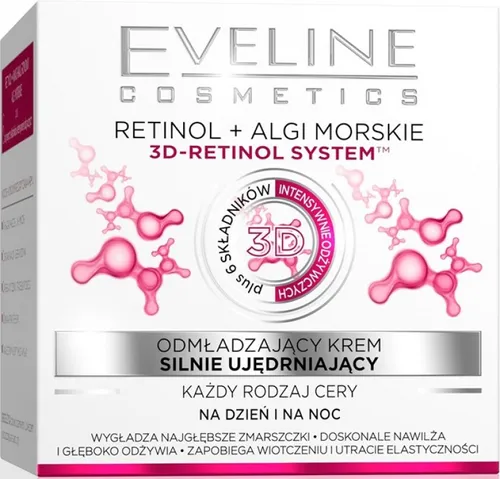 Eveline Cosmetics Retinol + Algi Morskie, Krem silnie ujędrniający na dzień i na noc - 1