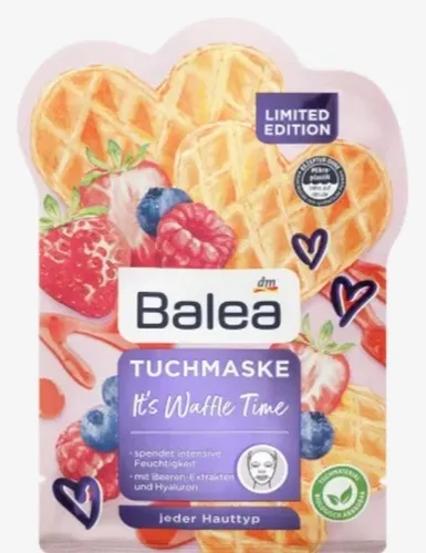 Balea It's Waffle Time Tuchmaske (Maseczka na twarz  z tkaniny)